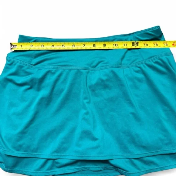 Teal Athleta Skort with Built-in Shorts & Stretchy Waistband Size S Tennis Golf - Picture 6 of 8